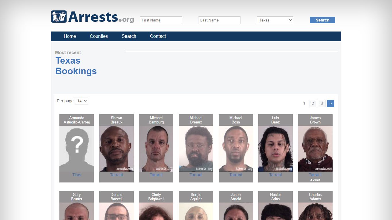 Texas Arrests and Inmate Search